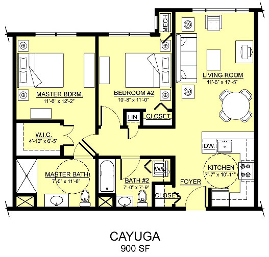 cayuga apartment assisted living floorplan good shepherd endwell - Good Shepherd Village at Endwell
